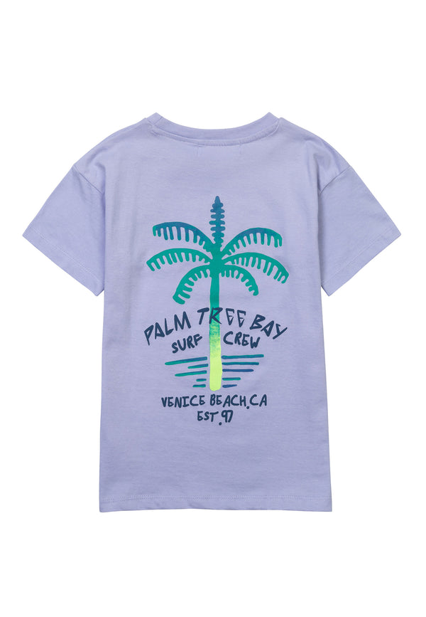 Camiseta para niño de surf lila