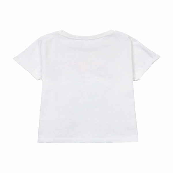 Camiseta para niña de palmera con lentejuelas