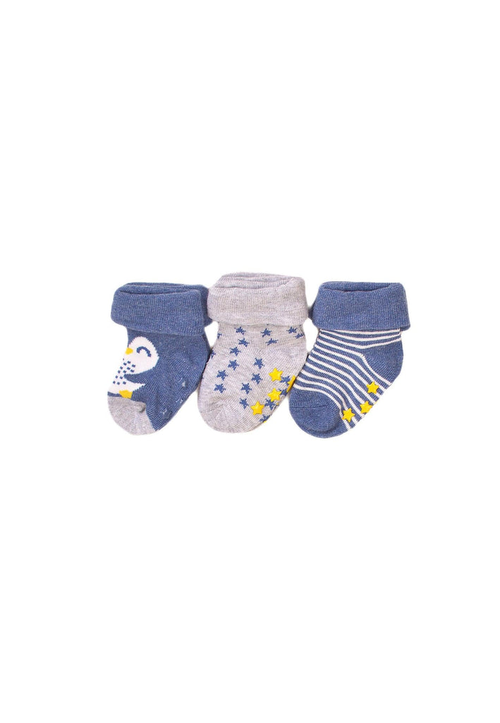 Paquete de 3 pares de calcetines con suela antideslizante - Minoti Col